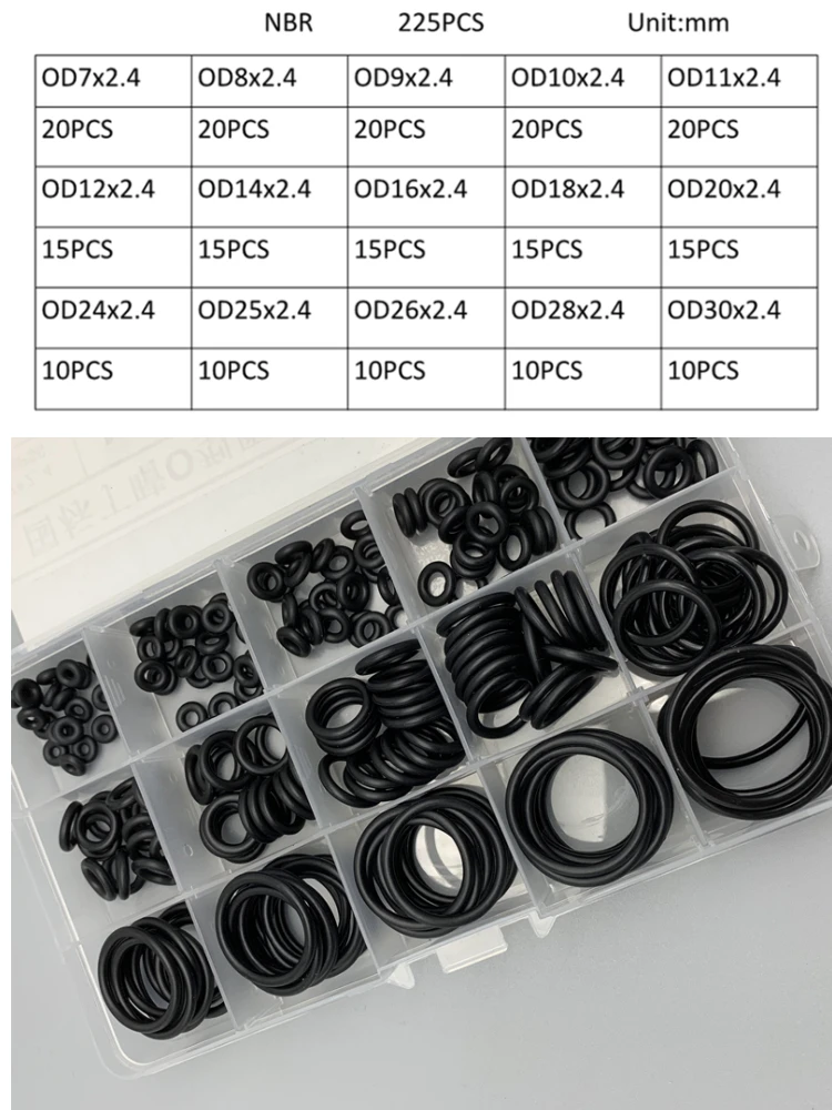 Auto Repair Cs - Set di O-Ring in Gomma NBR